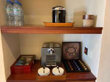 Bottled Water plus a abundant supply of Nespresso Capsules