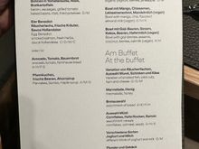 Breakfast/lunch/dinner.
Special section with kids menu as well 