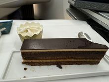 Please pardon the mouse that stole a bite of my opera cake. Vanilla ice cream went well with it. 