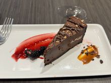 Toffee and chocolate cake; way too sweet for my taste.