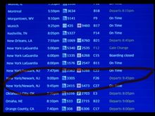 UA3305 showing on the departures board ... 