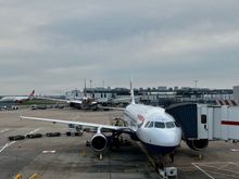 Our chariot on stand at LHR 