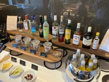 Alcohol selection in club lounge