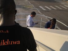 unfortunately, the Jet-bridge was not working today, it's always good to be on the tarmac
