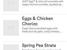 Menu options