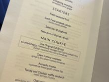 breakfast service due to 8:30AM departure
