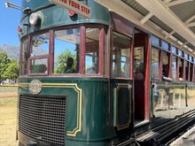 The wine tram, which nips between various wine estates.