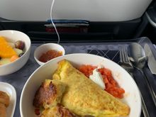 Ricotta and avocado omelette: surprisingly good, and actually tasted like a real fluffy omelette on the ground 