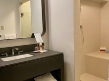Bathroom with single vanity 