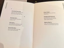 Cocktail menu