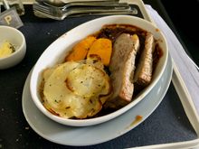 Roasted duck with pommel Anna and pumpkin