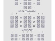 C+ on the seat map ends 3 rows earlier than in reality