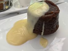Sticky toffee pudding. 