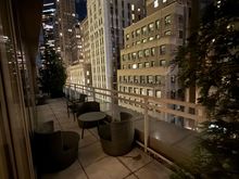 Outdoor terrace — too bad the weather wasn’t accommodating! 