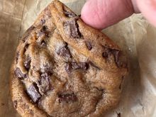 Look at this greasy, inedible cookie. Would’ve preferred raw cookie dough instead.