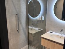 Bathroom was clean and modern