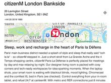 Paris description for a London hotel on the Bonvoy app