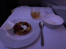 Crepe Soufflé and a side of ice cream. 