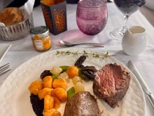 Beef was not overcooked and still slightly pink