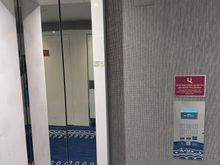 One of the lifts is a Shabbat lift this will stop at each floor during Shabbat’s. The other two elevators run as normal.  You type ninth floor and are told which lifts to take. If you are in lower floors, you will not be able to walk between towers. This is only possible at the lobby level or on the higher floors