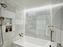 Walk in shower with tub