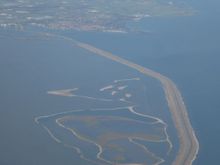 Houtribdijk & Het Trintelzand. Enkhuizen in the background.