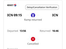 Returned to ramp and canceled