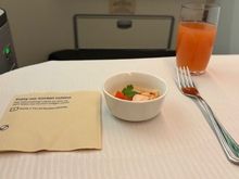 Amuse bouche: Som Tum with shrimp