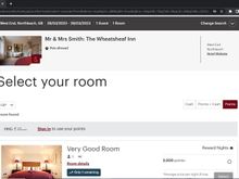 Points rate on the IHG website