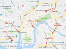 Venues Map Downtown Bristol