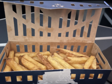 Chose the fries - To KL's credit, they were rather good. 