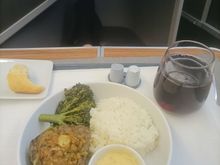 And, here is the beef.  The sauce helped it a tiny bit, but I still gave up after the second bite.  The vegetable was also overcooked.  