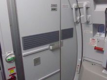 This is the one of two toilets fitted into the rear of the aircraft.