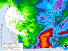 7 day US Rainfall forecast