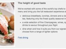 BA FIRST dine on demand.