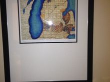 Old fashioned map of Michigan