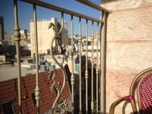 My balcony at the Arthur Hotel, Jerusalem