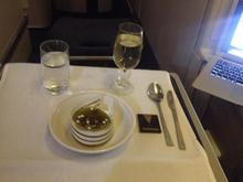 Key lime pie as dinner dessert. Club World. SFO - LHR. 7/14. Delicious.