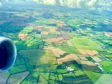 Ireland country side shortly after taking off from DUB. DUB-ORD.