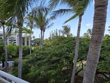 View from the balcony back to the hotel