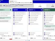 Screengrab of SAS.se fare options for VCE-CPH-ARN-UME