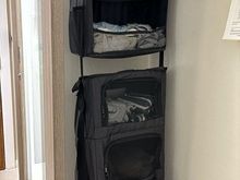 Internal "Closet" removed and hung in the room's closet