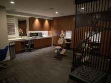 Spa services didn't seem set up yet, but there was a wall full of nail polish which is my wife's dream