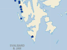 Svalbard tracks, i just turned it on and pinged once at each stop