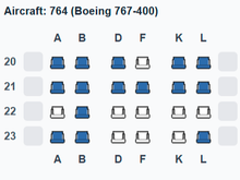ExpertFlyer seat map