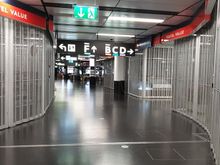 The duty free area...