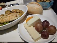 Cheese plate - much more elevated presentation than BA in similar cabin
