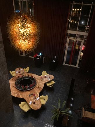 Restaurant Fire seating indoors 