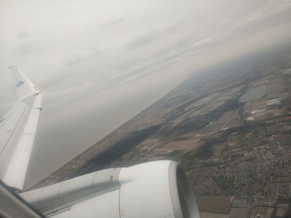 Approaching Amsterdam and the Dutch coast