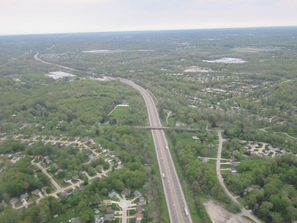 Ohio Turnpike during latter part of descent into CLE